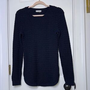 Artisan Ny Blue Crew Neck Sweater with Textured Knit